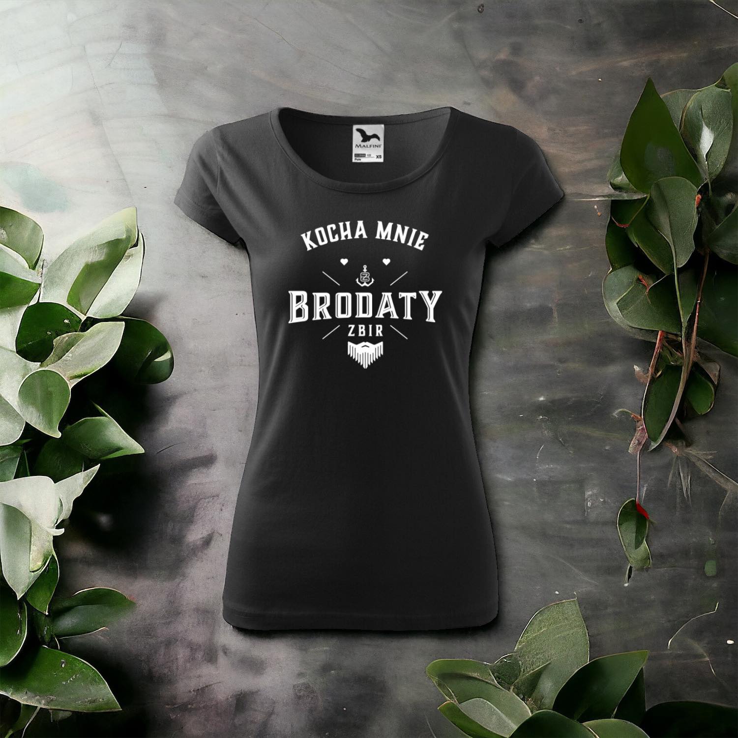 Koszulka damska czarna "Kocha mnie Brodaty Zbir 2" Brodaty Zbir